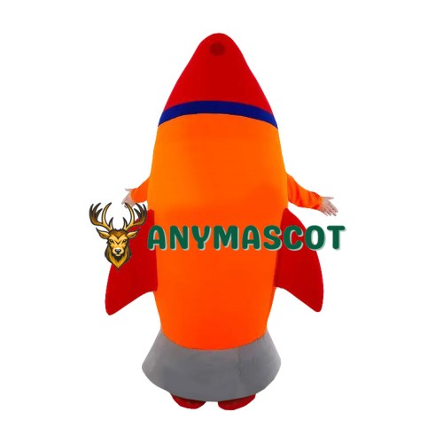 Red Rocket Mascot Costume