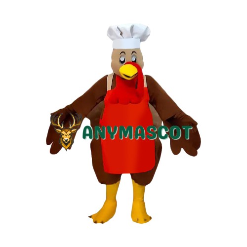 Happy Lightweight Turkey Mascot Costume