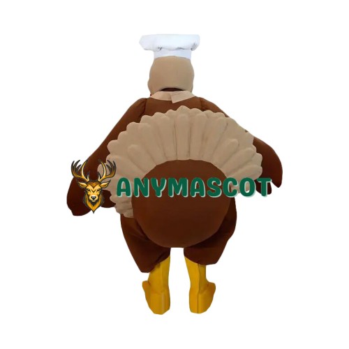 Happy Lightweight Turkey Mascot Costume