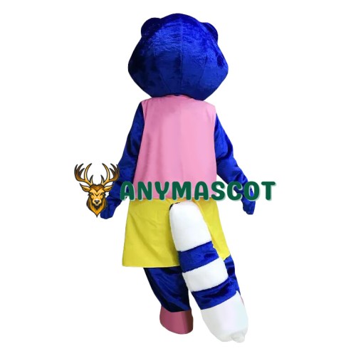 Female Blue Raccoon Mascot Costume