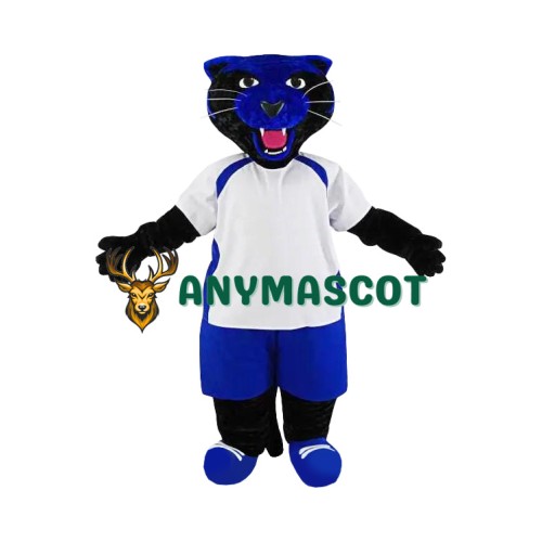 Blue & Black Panther Mascot Costume