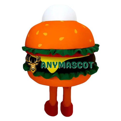 Friendly Lightweight Hamburger Mascot Costume