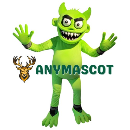 Green Devil Mascot Costume