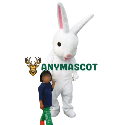 Friendly Lightweight White Rabbit Mascot Costume