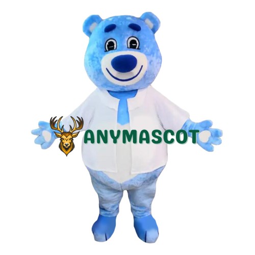 Friendly Lightweight Blue Bear Mascot Costume