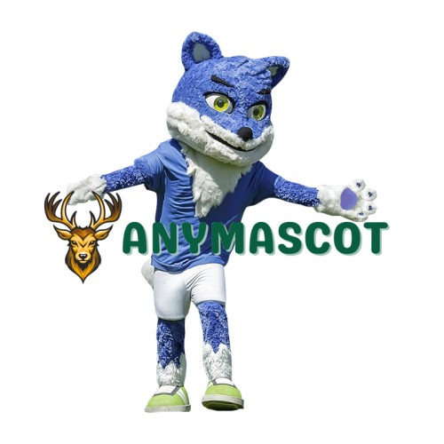 Deluxe Blue Fox Mascot Costume