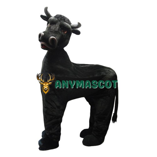Black Deluxe Buffalo Mascot Costume