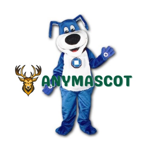 Happy Blue Realistic Lightweight Dog Mascot Costume