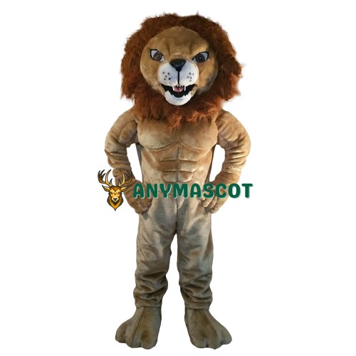Power Short Hair Lion Mascot Costume