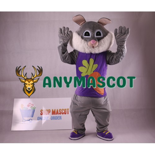 Easter Rabbit Plush Adult Mascot Costume