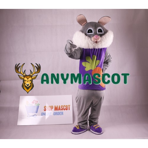 Easter Rabbit Plush Adult Mascot Costume