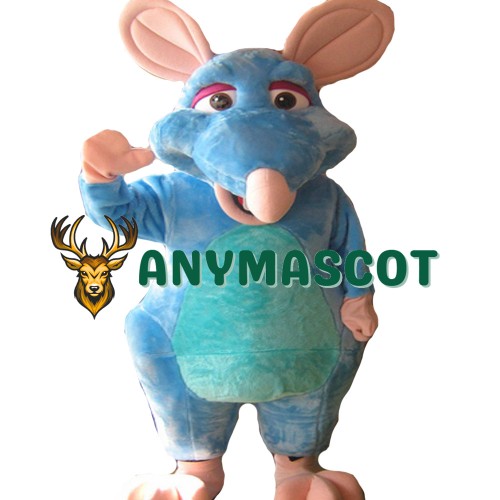 Blue Rat Mascot Costume