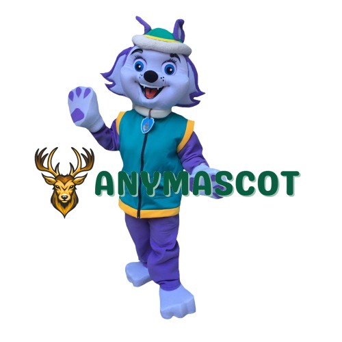 Paw Patrol Mint Dog Everest Mascot Costume