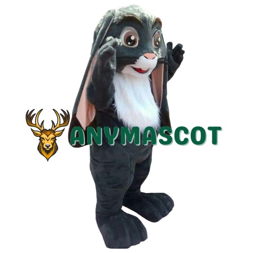 Gray Bunny Mascot Costume