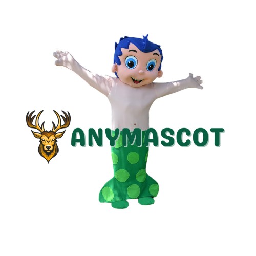 Blue Boy Mermaid Mascot Costume