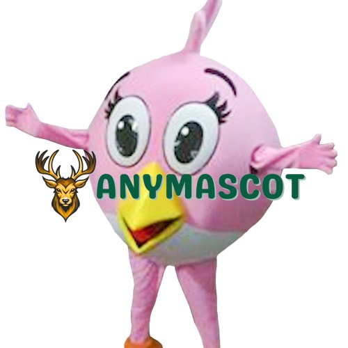 Pink Angry Bird Mascot Costume