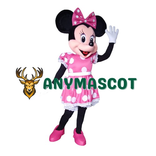 Mouse Clubhouse Deluxe Pink Miss Mouse Minnie Mascot Costume