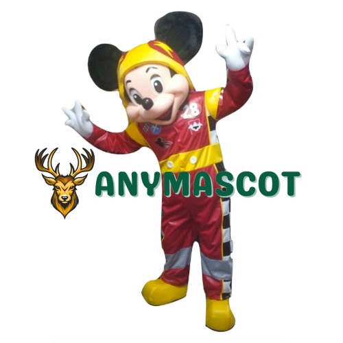 Mouse Clubhouse Racer Mickey Mouse Mascot Costume