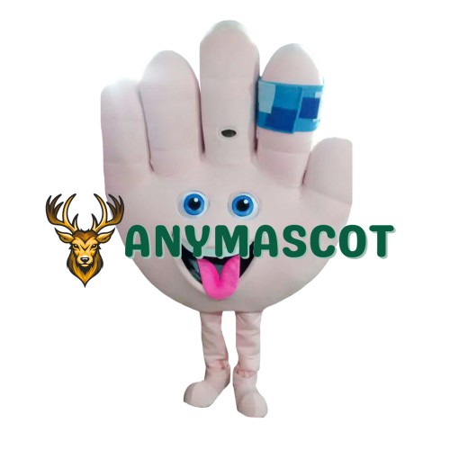 Hand With Band Aid Mascot Costume