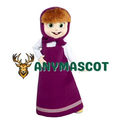 Masha And The Bear Masha Girl Mascot Costume