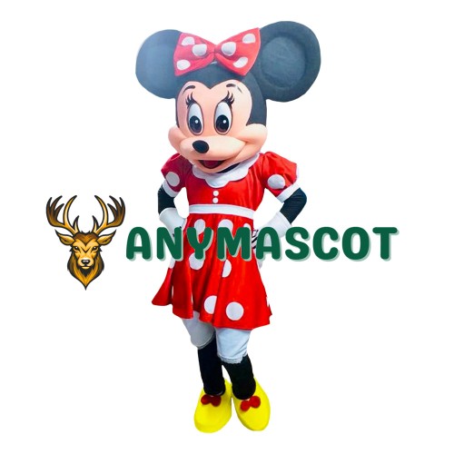 Mouse Clubhouse Red Lady Mouse Minnie Mascot Costume