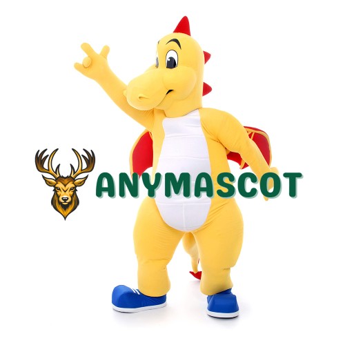 Yellow Boy Dragon Mascot Costume