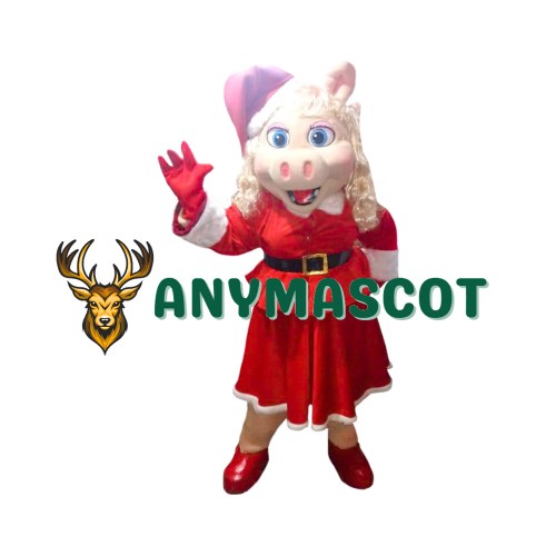 The Muppets Show Miss Piggy Christmas Dress Mascot Costume