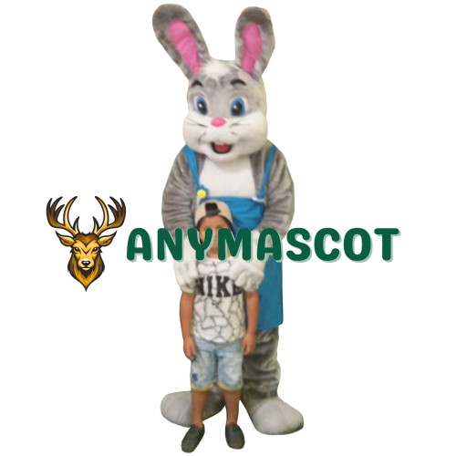 Big Gray Bunny Mascot Costume