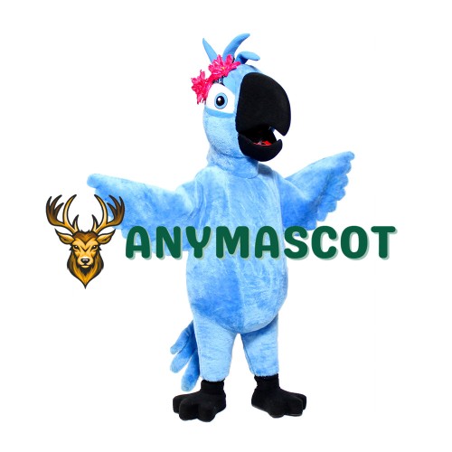 Blue Girl Macaw Mascot Costume