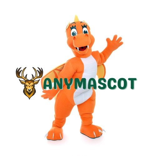 Orange Girl Dragon Mascot Costume