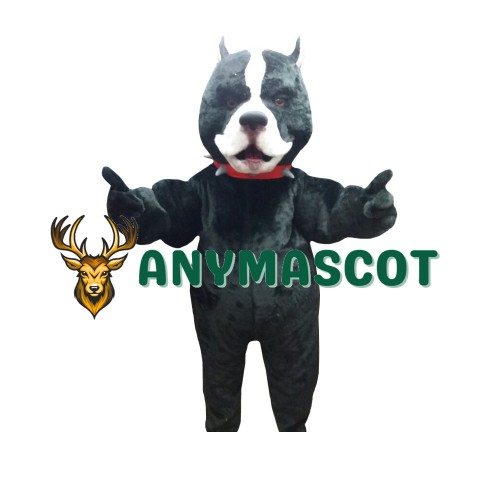 Black Pitbull Mascot Costume