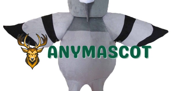 Cartoon Grey Pigeon Mascot Costume