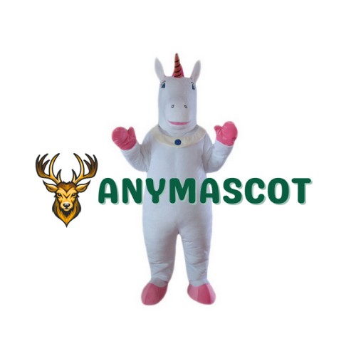 White Unicorn Mascot Costume