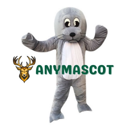 Grey Sea Lion Mascot Costume