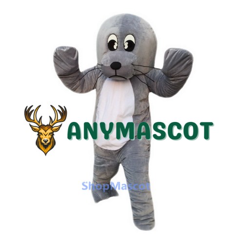 Grey Sea Lion Mascot Costume