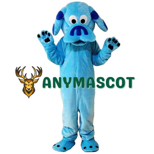 Sky Blue Dog Mascot Costume