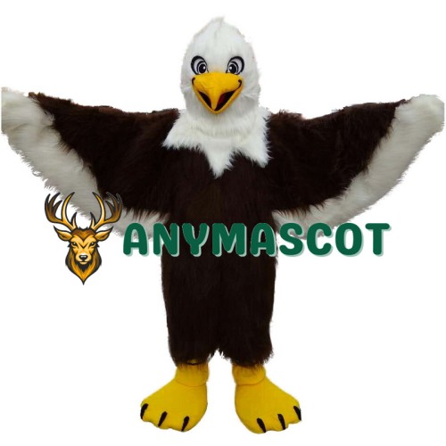 Brown Eagle Long Wool Mascot Costume