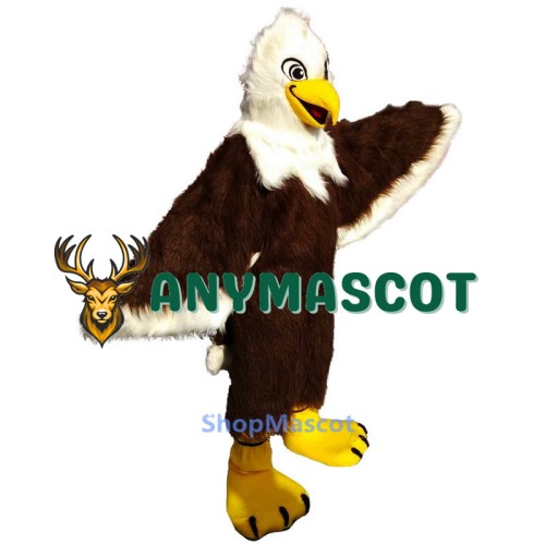 Brown Eagle Long Wool Mascot Costume