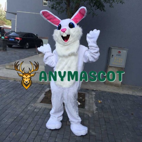 White Easter Bunny Mascot Costume