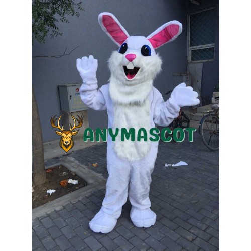White Easter Bunny Mascot Costume