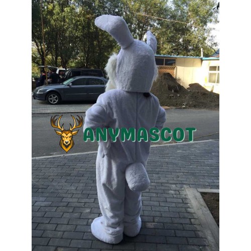 White Easter Bunny Mascot Costume