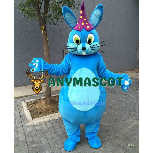 Blue Bunny Rabbit Mascot Costume