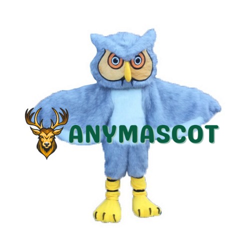 Gray Long-Haired Owl Mascot Costume