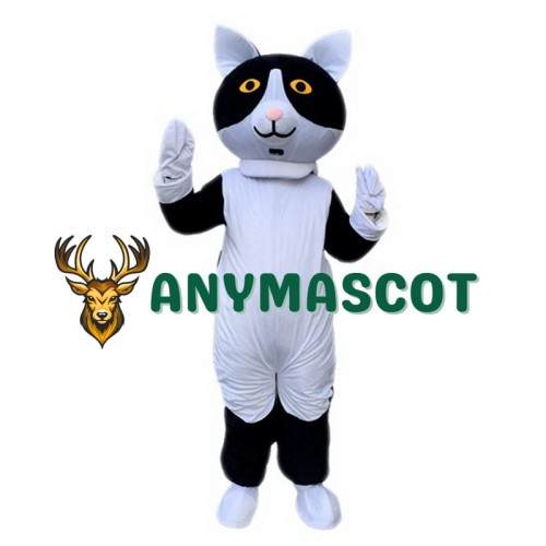 Black White Cat Mascot Costume