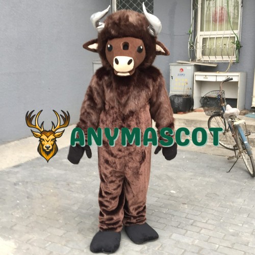 Brown Buffalo Mascot Costume