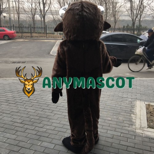 Brown Buffalo Mascot Costume