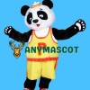 Yellow T shirt Panda Mascot Costume