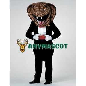 Gentleman Cobra Snake Mascot Costume