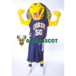 Sports Yellow Cobra Snake Mascot Costume