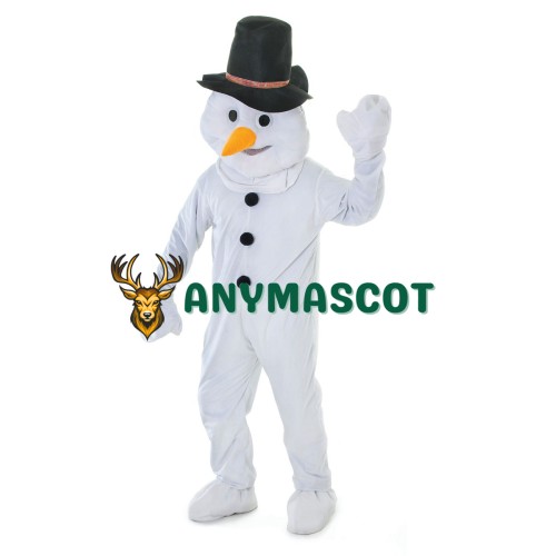 Cartoon Snowman Mascot Costume